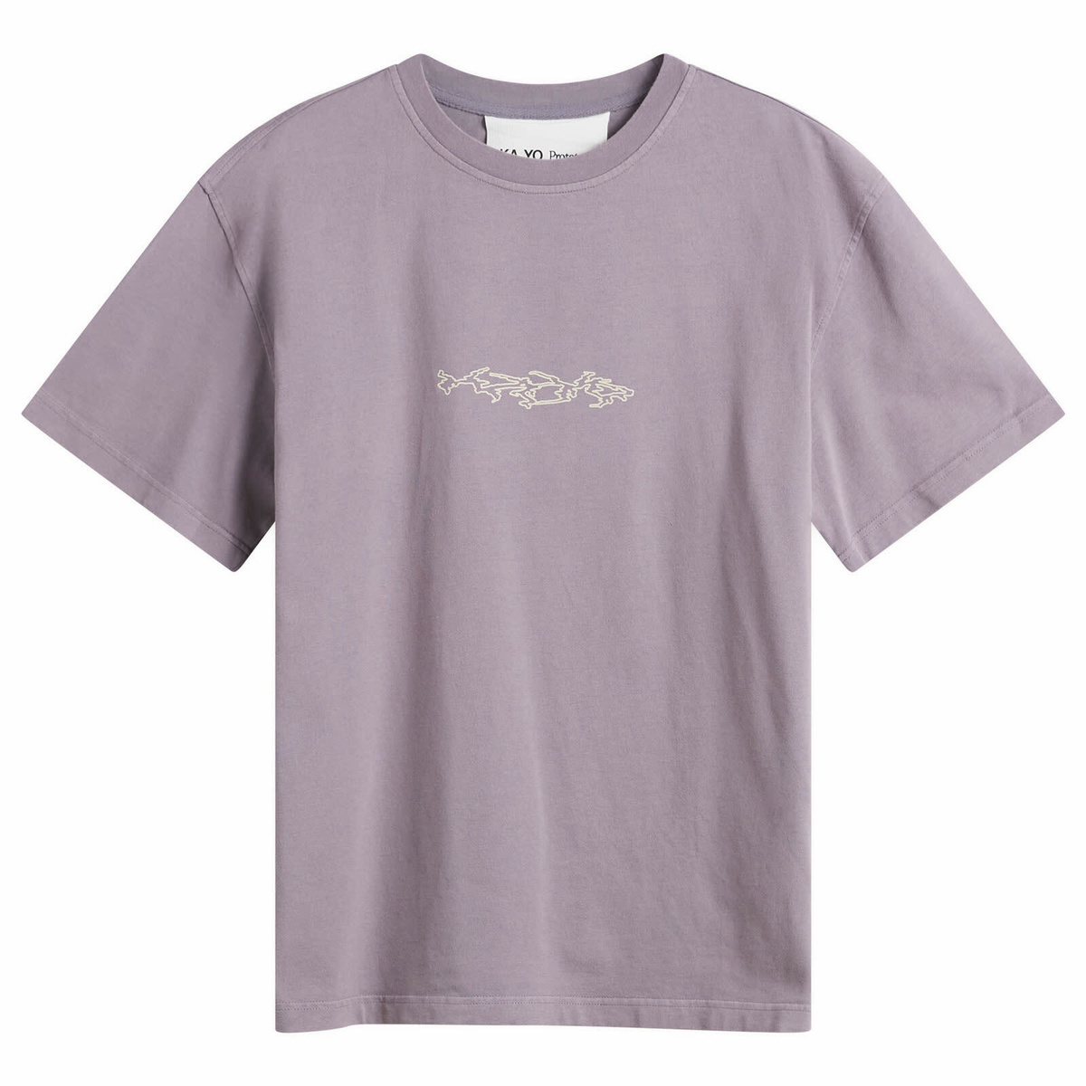 KA_YO_Prototype Men's Boxy Washed Graphic T-Shirt in Sparrow