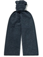 Blue Blue Japan - Yamamichi Herringbone Wool-Blend Jacquard Scarf