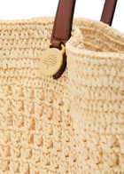 Mulberry Crochet Leather and Raffia Tote - Natural - One Size