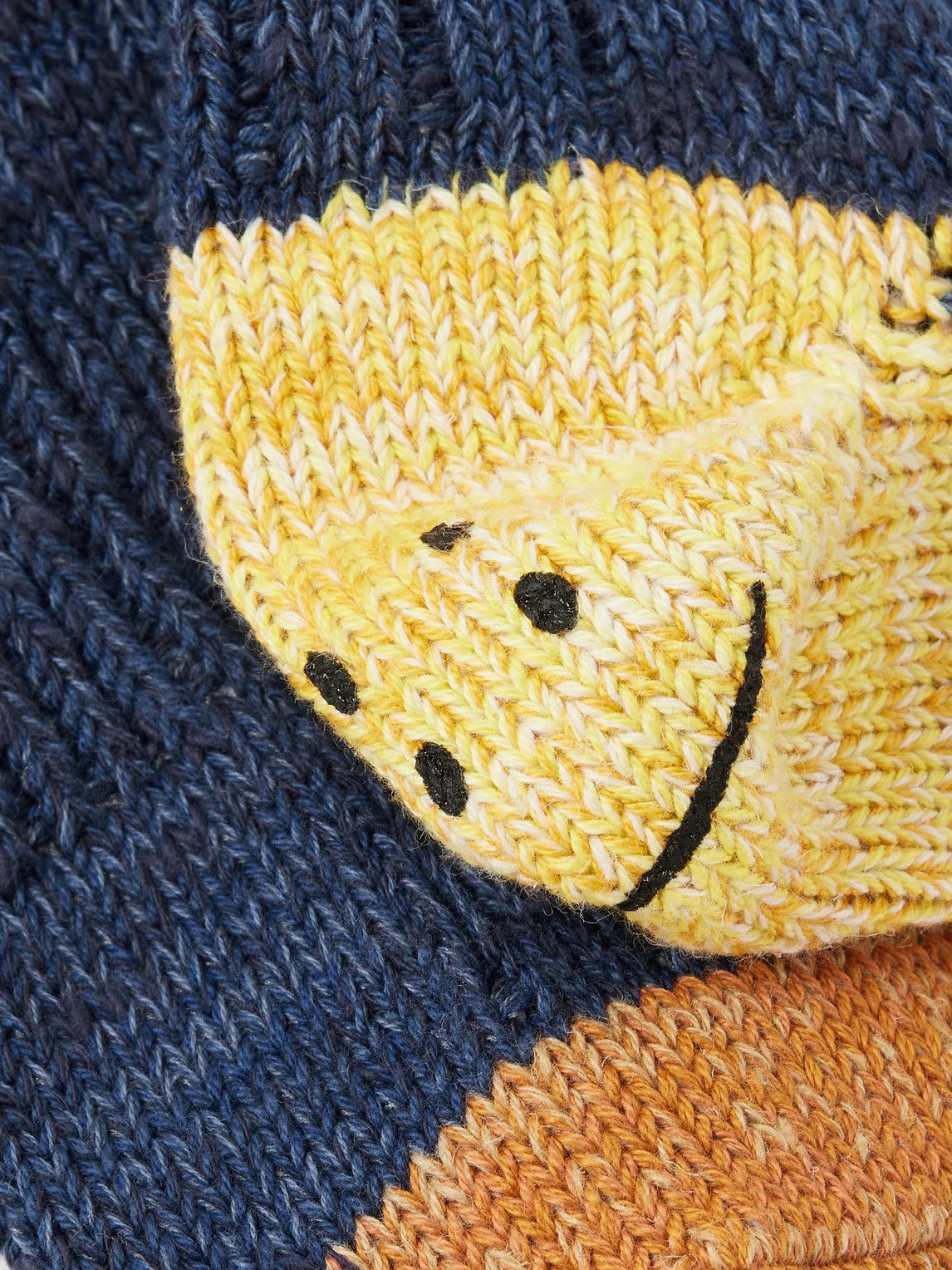 KAPITAL - Intarsia Cotton and Hemp-Blend Socks