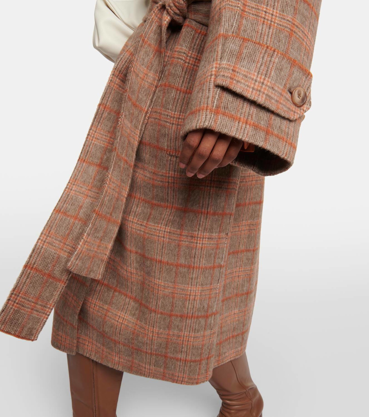 Joseph Chatsworth checked wool blend coat Joseph