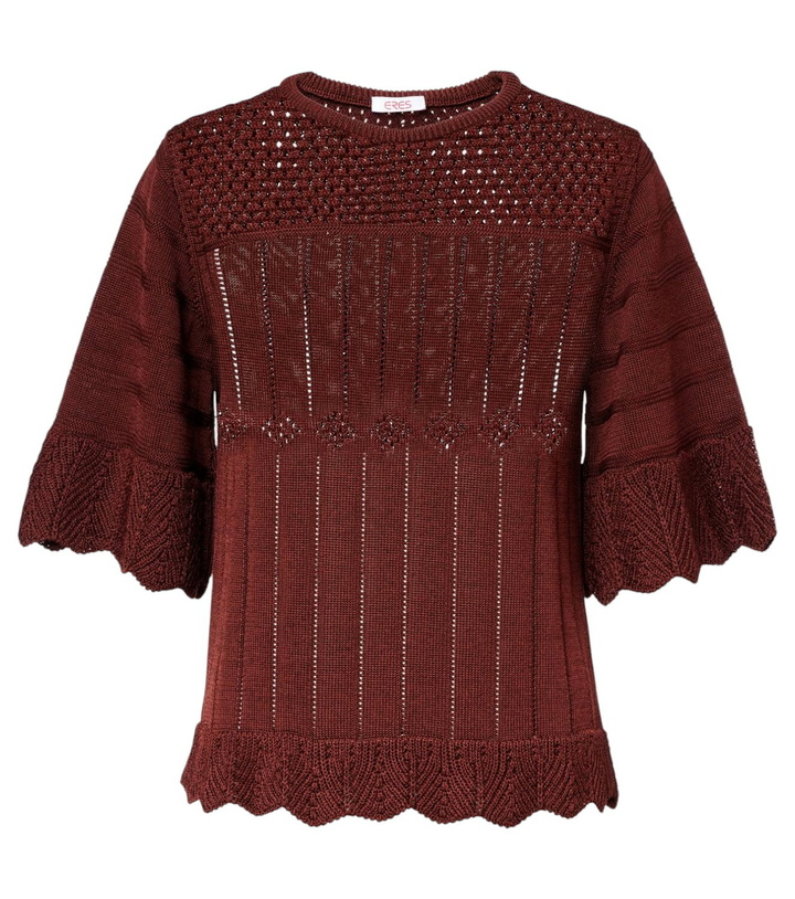 Photo: Eres Rêverie open-knit cotton-blend top
