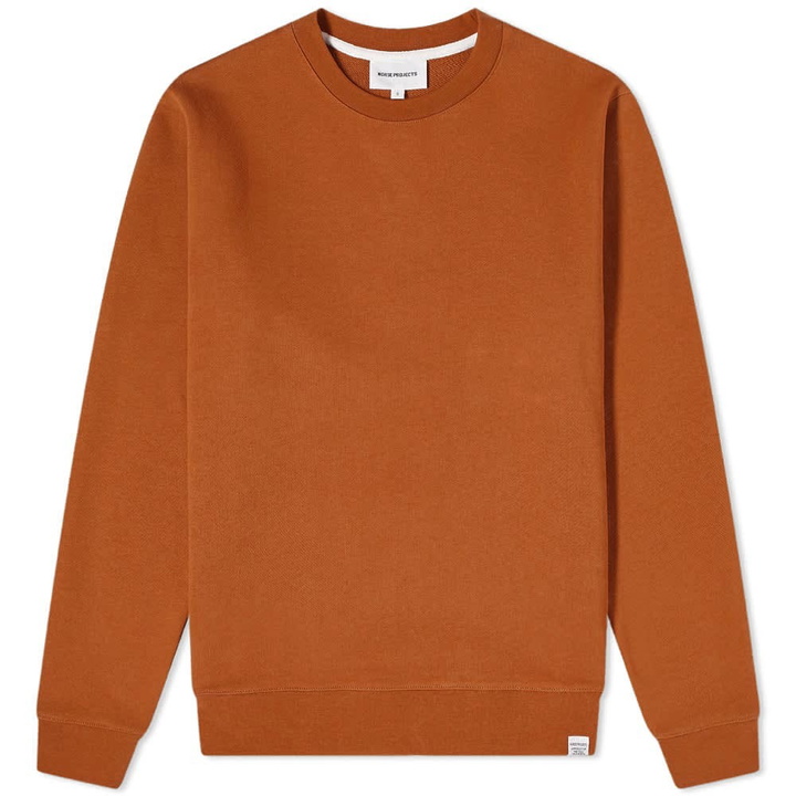 Photo: Norse Projects Men's Vagn Classic Crew Sweat in Rufous Orange