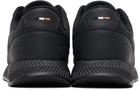 BOSS Black Textured Upper Low-Top Sneakers