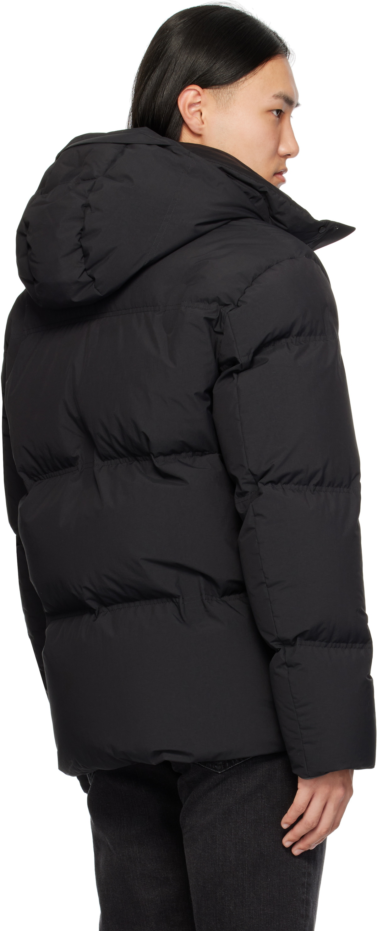 ZEGNA Black Hooded Down Jacket