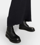 The Row Patty leather combat boots