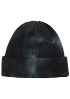 Picante Logo Tie-dye Ribbed Cotton Beanie - Black - One Size