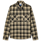 Off-White Men's Logo Check Flannel Shirt in Black