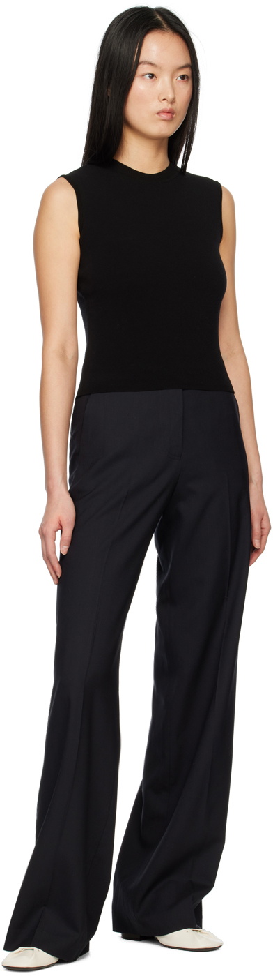 Arch The Navy Simple Line Trousers