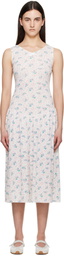Ashley Williams White Pointelle Midi Dress