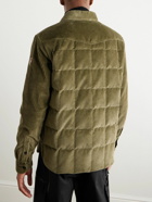 Moncler Grenoble - Padded Cotton-Blend Corduroy Down Jacket - Green