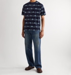 Beams Plus - Printed Cotton-Jersey T-Shirt - Blue