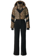 Mackage Satory Cheetah-print Bonded Fleece ski Suit Brown