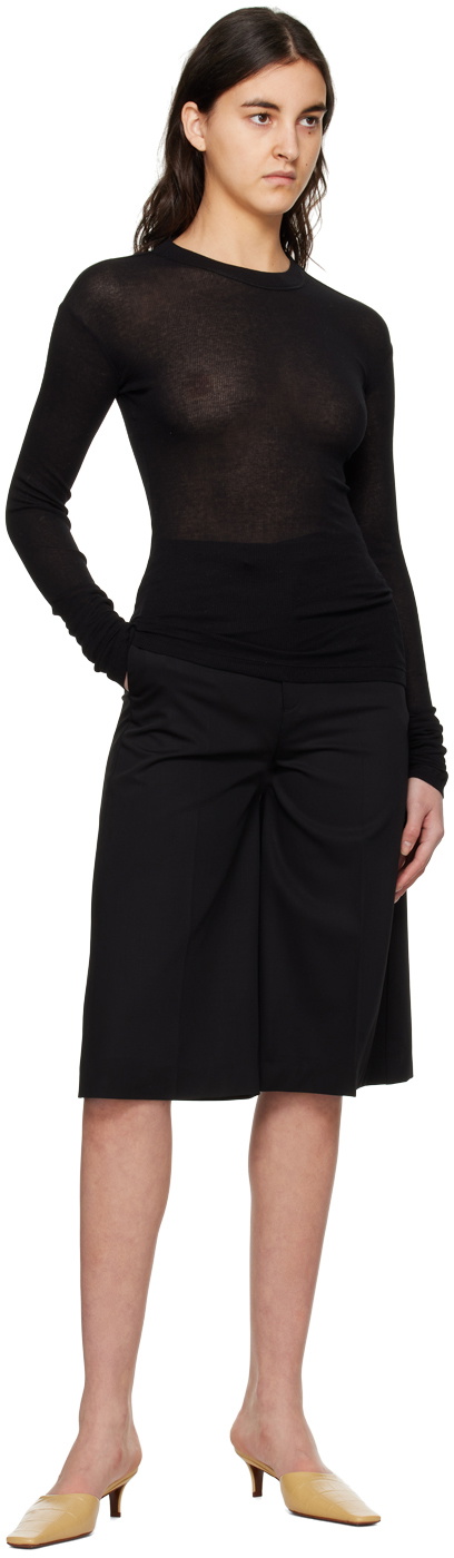 BITE Black Crewneck Long Sleeve T-Shirt