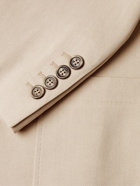 BRUNELLO CUCINELLI - Unstructured Herringbone Paper and Silk-Blend Suit Jacket - Neutrals