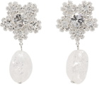 Magda Butrym Silver Flower Quartz Earrings