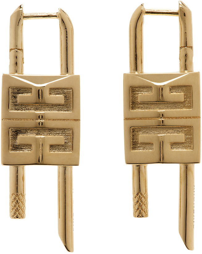 Photo: Givenchy Gold Small Lock Earrings
