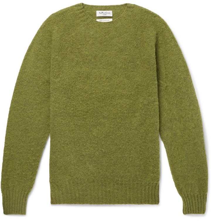 Photo: YMC - Brushed-Wool Sweater - Men - Green