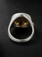 DAVID YURMAN - Life & Death Silver and Gold Signet Ring - Silver