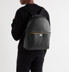 Fendi - Peekaboo Logo-Embossed Leather Backpack - Black