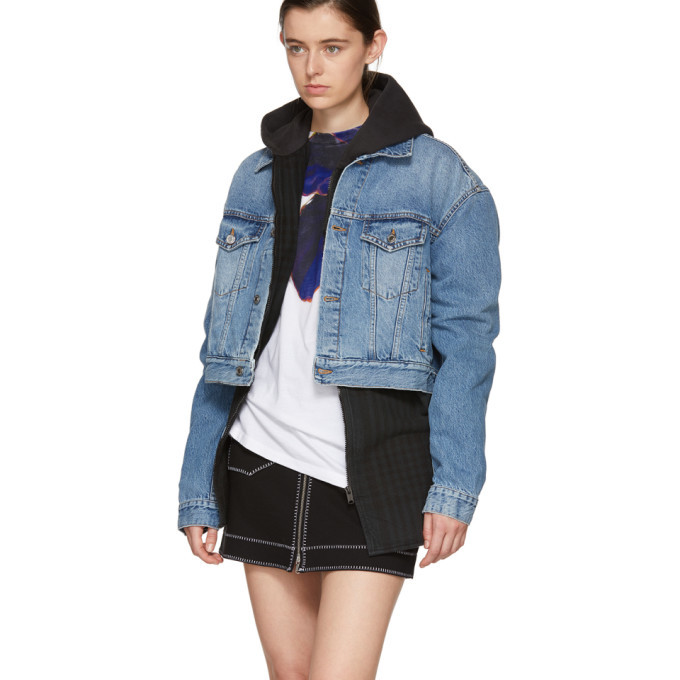 Marcelo Burlon County of Milan Blue Denim Jacket Marcelo Burlon