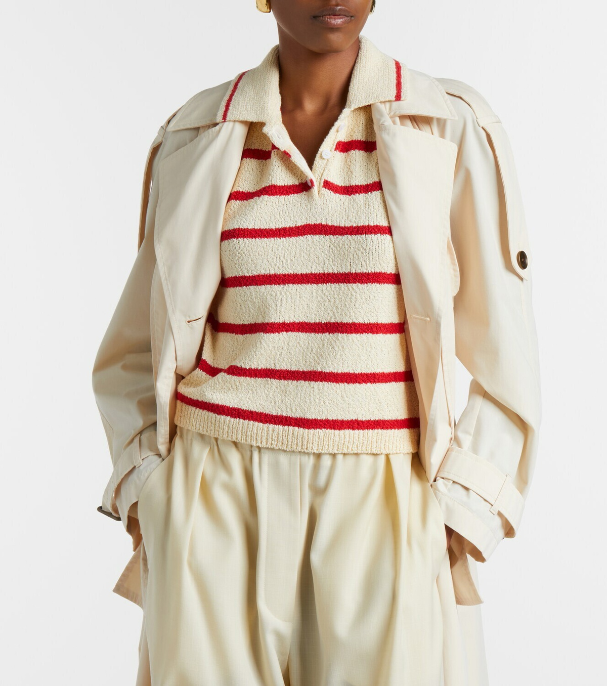 Altuzarra Elmer striped cotton-blend top
