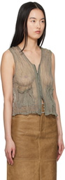 OUR LEGACY Taupe Crush Vest