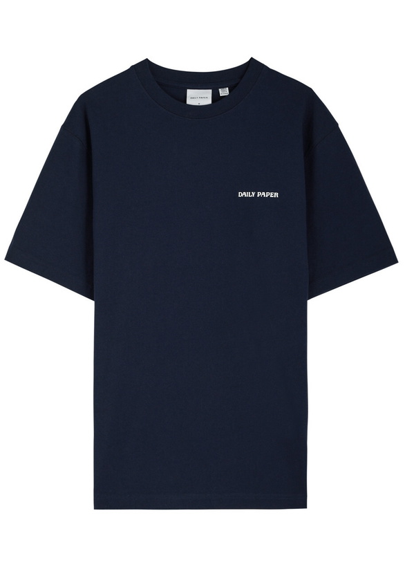 Photo: Daily Paper Dias Logo Cotton T-shirt Blue