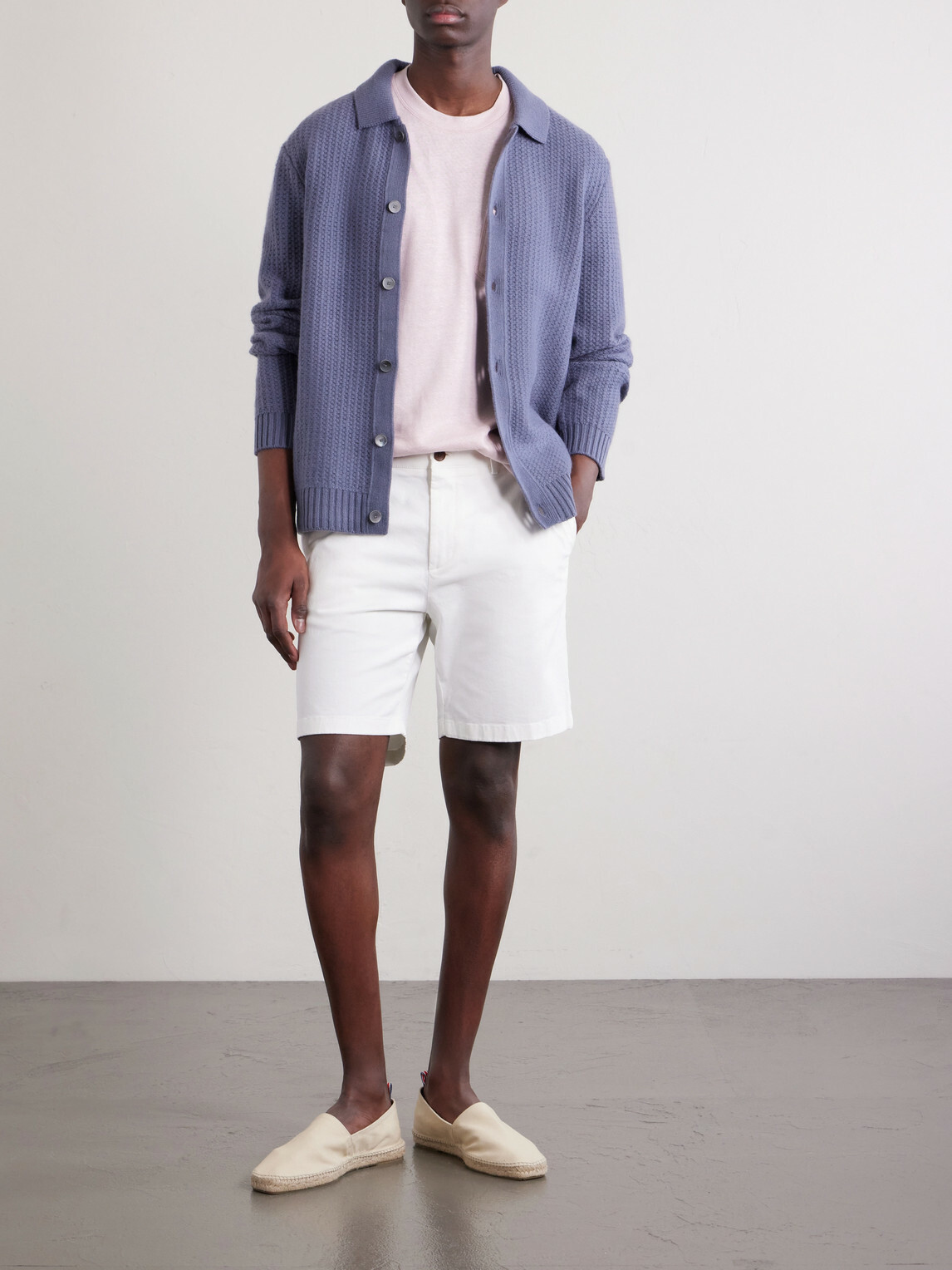 Mr P. - Textured Wool and Cashmere-Blend Overshirt - Blue