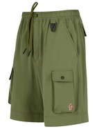 Moncler Grenoble Green Polyamide Bermuda Shorts