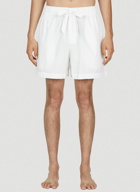 Tekla - Drawstring Sleep Shorts in White