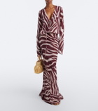 Bananhot Nema zebra-print maxi dress