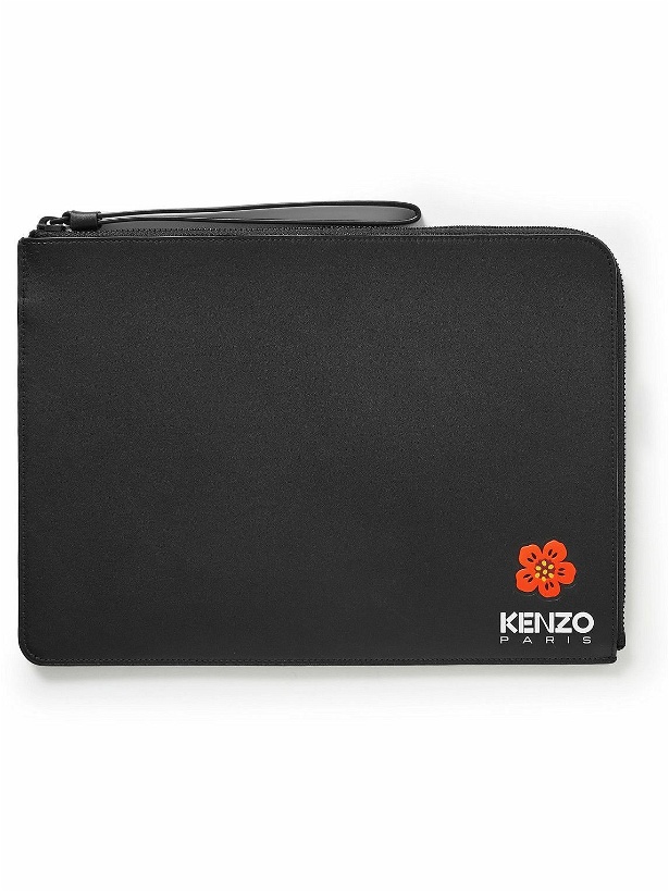 Photo: KENZO - Logo-Print Leather Pouch