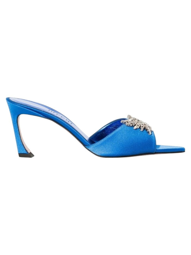 Photo: Pīferi Blue Lotta 70 Satin Mules
