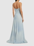 ERMANNO SCERVINO Embroidered Satin Maxi Dress