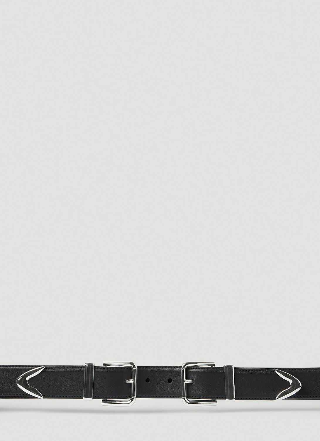 Dolce & Gabbana Double Buckle Leather Belt