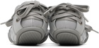 Acne Studios Gray Lace-Up Satin Sneakers