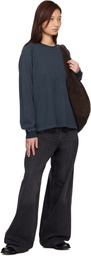 COOR Blue Waffle Raglan Long Sleeve T-shirt
