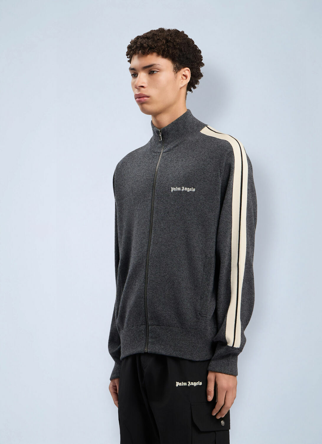 Palm Angels Classic Logo Knit Track Jacket