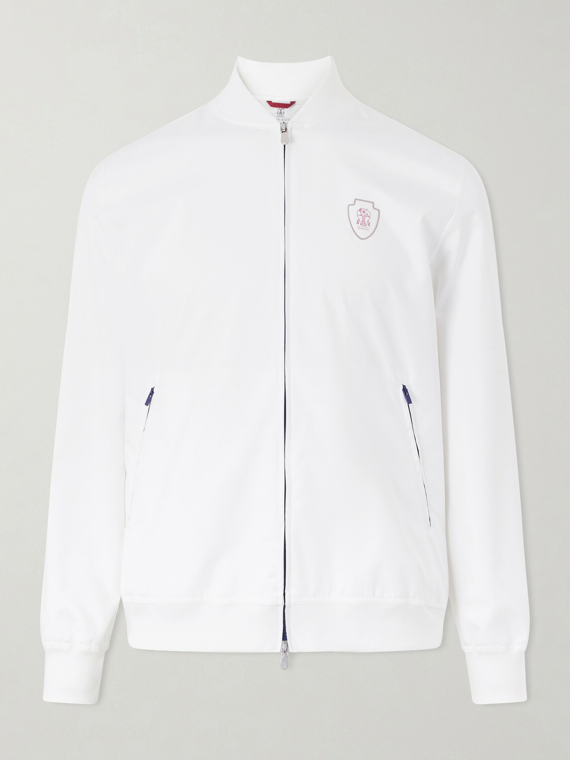 Brunello Cucinelli - Logo-Appliquéd Shell Jacket - White