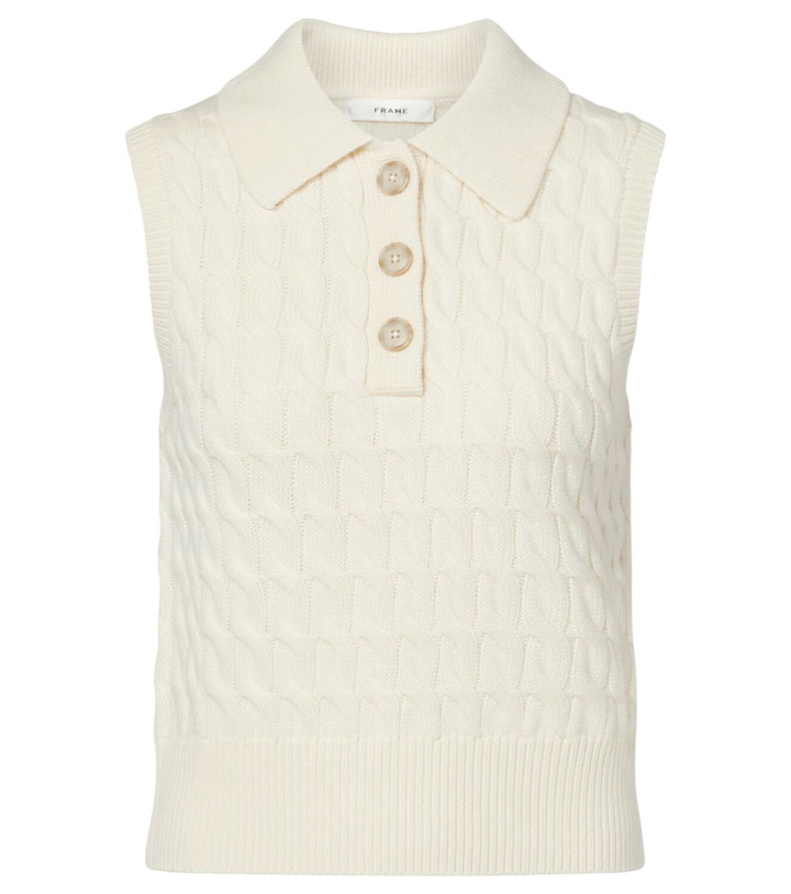 Photo: Frame The Cable Polo wool sweater vest