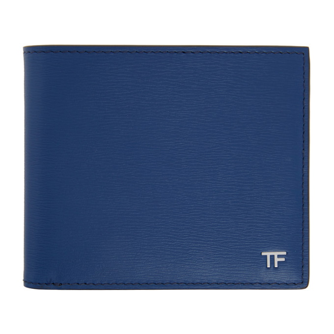 Photo: TOM FORD Blue T-Line Bifold Wallet