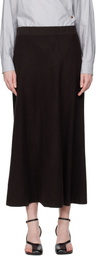 LISA YANG Brown Torie Midi Skirt