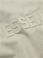 FEAR OF GOD ESSENTIALS - Logo-Appliquéd Cotton-Jersey Mock-Neck T-Shirt - Gray