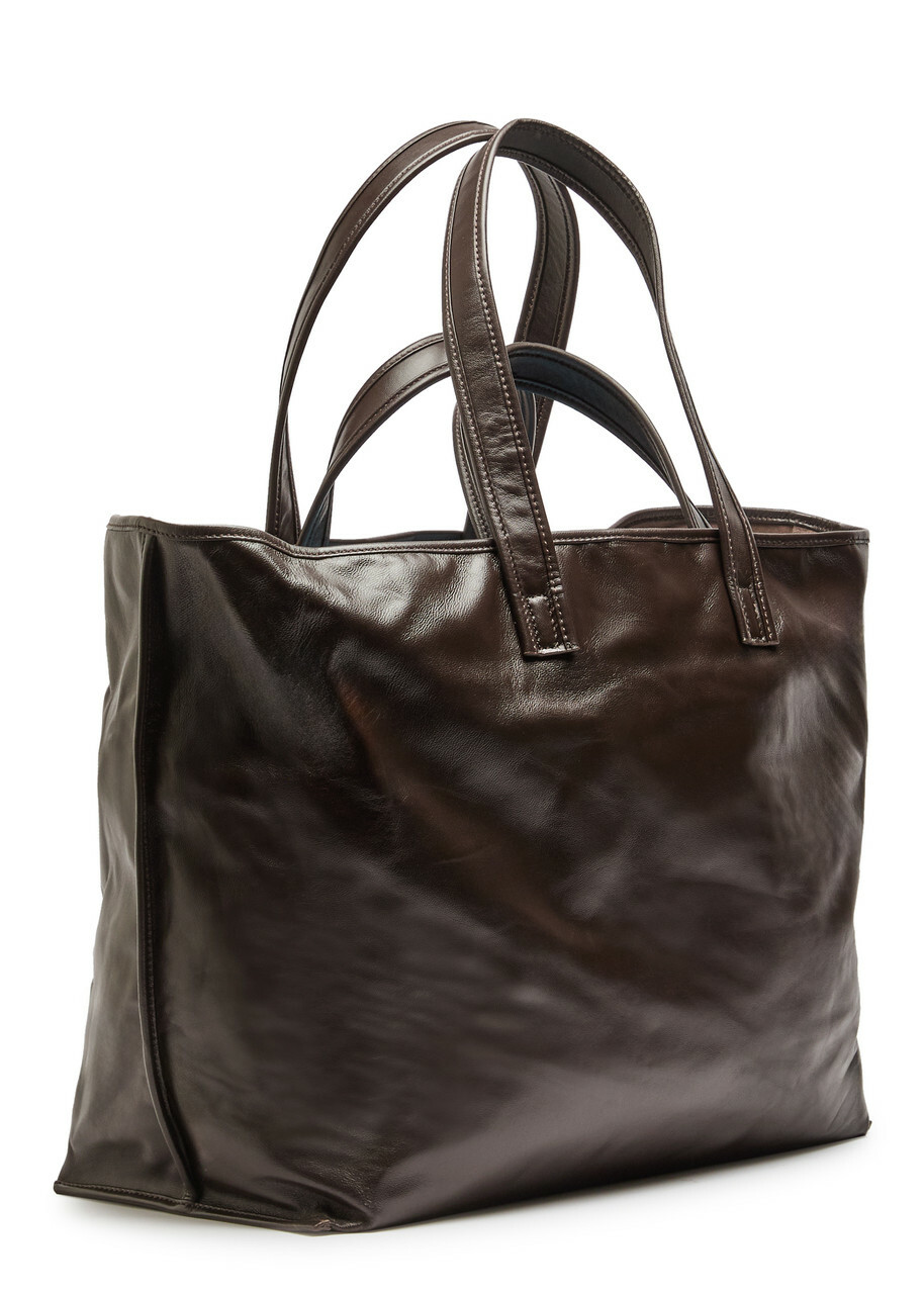 Kassl Editions Leather Tote - Dark Brown - One Size