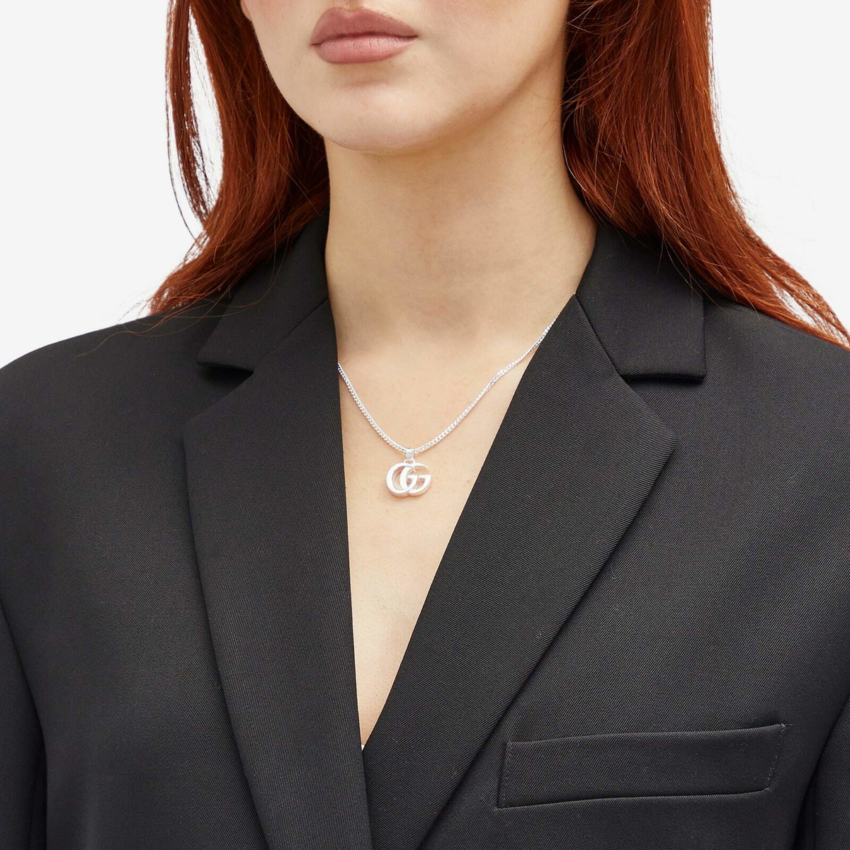 Gucci Women's GG Marmont Necklace in Silver Gucci
