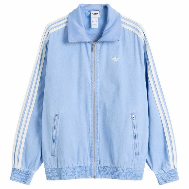 Photo: Adidas Women's Denim Firebird Tracktop in Light Denim