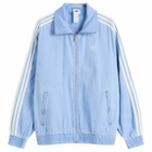 Adidas Women's Denim Firebird Tracktop in Light Denim