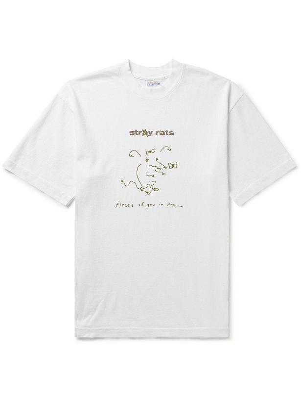 Photo: Stray Rats - Logo-Print Cotton-Jersey T-Shirt - White