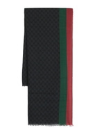GUCCI - Gg And Web Motif Wool Scarf